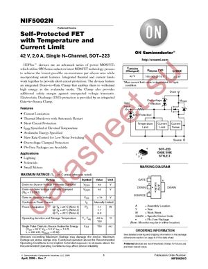 NIF5002NT3G datasheet  